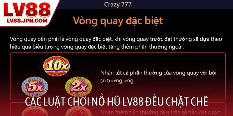 Các luật chơi nổ hũ LV88 đều chặt chẽ