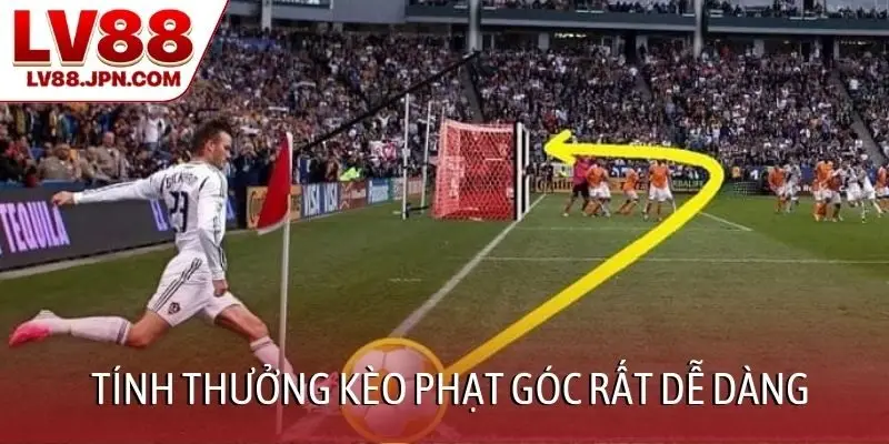 Tính thưởng kèo phạt góc rất dễ dàng