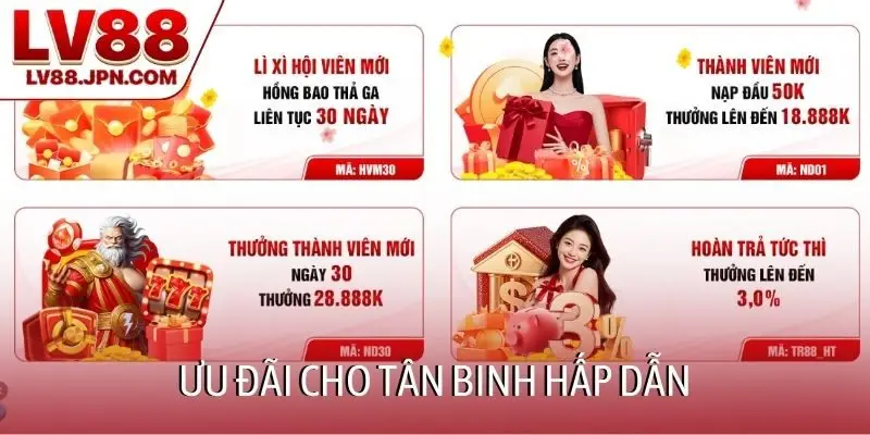 Ưu đãi cho tân binh hấp dẫn